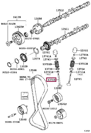 1371570070 Toyota Клапан выпускной