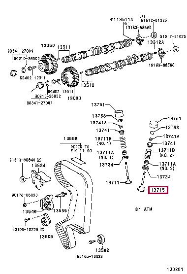 1371574140 Toyota Клапан выпускной