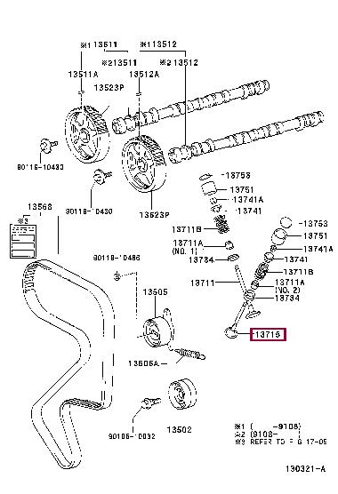 1371588560 Toyota Клапан выпускной