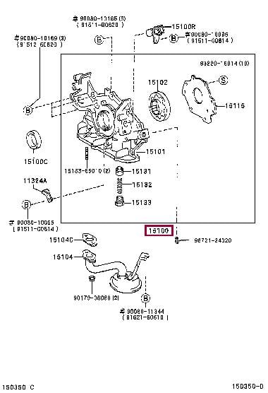 151000A020 Toyota Насос масляный