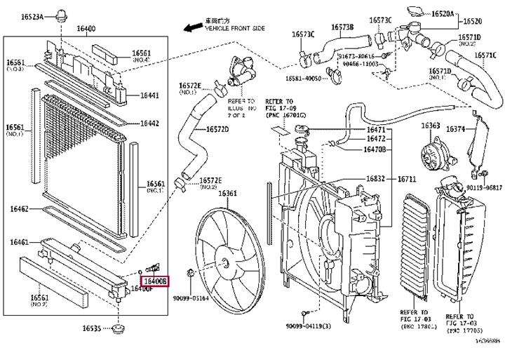 Заглушка радиатора Toyota 16417-21280