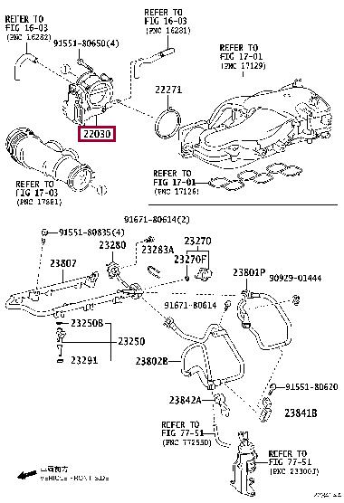 2203031060 Toyota Заслонка дроссельная карбюратора