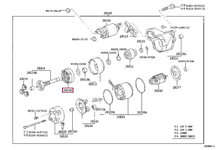 2825670020 Toyota Шестерня стартера