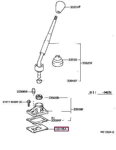 3314435030 Toyota Прокладка коробки переключения передач