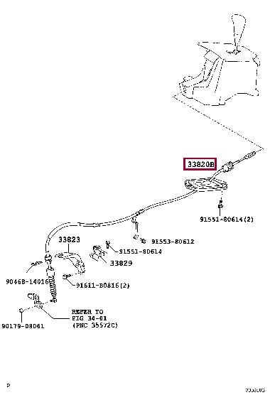 3382042400 Toyota Трос КПП
