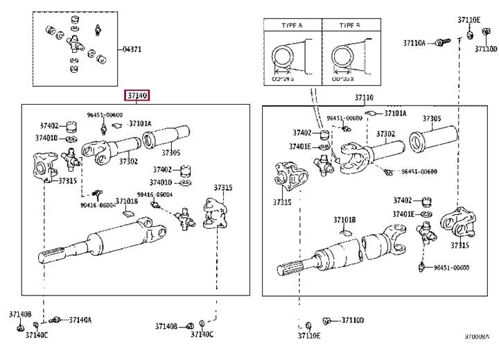 3714060350 Toyota Вал карданный