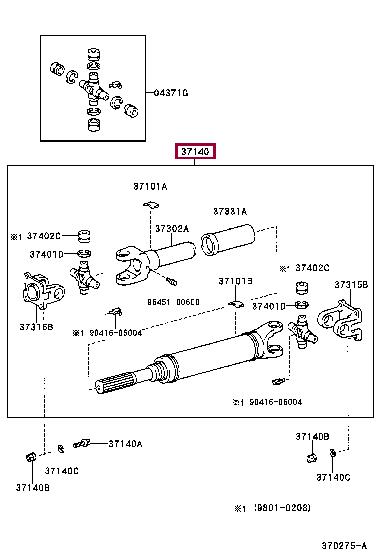 3714060440 Toyota Вал карданный