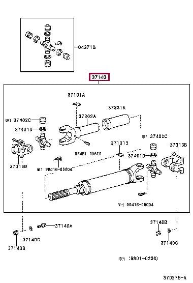 3714060510 Toyota Вал карданний