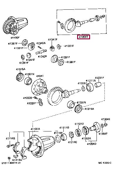 4120169805 Toyota Передача главная в сборе
