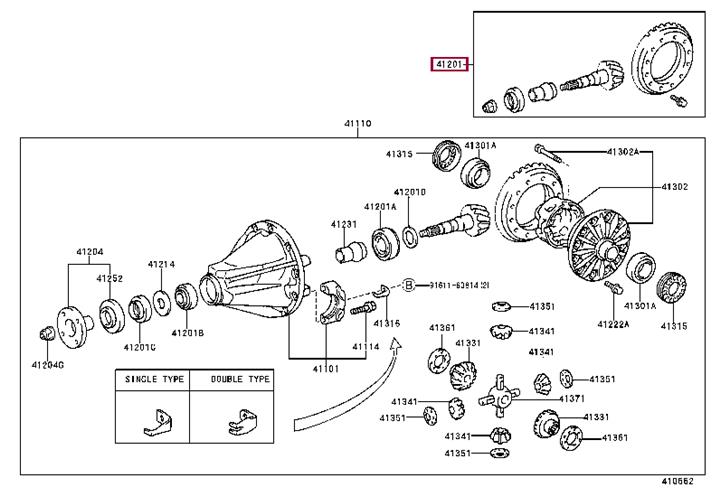 4120180493 Toyota Передача главная в сборе