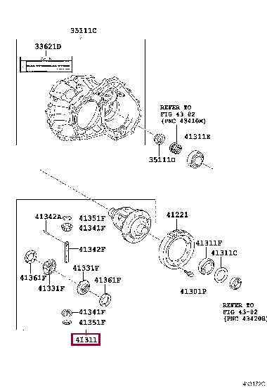 4130128100 Toyota Корпус дифференциала