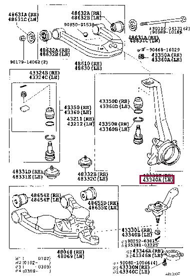 4334039485 Toyota Шаровая опора