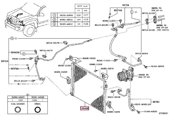 8846004210 Toyota Радиатор кондиционера (Конденсатор)