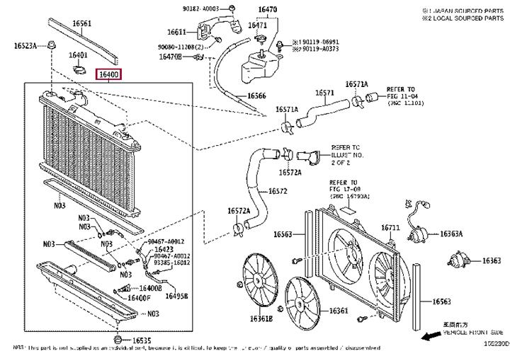 Toyota 16400-28631 Радиатор охлаждения двигателя 1640028631: Отличная цена - Купить в Украине на EXIST.UA! 1640028631 Toyota Радиатор охлаждения двигателя