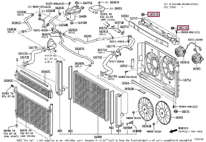 1652336010 Toyota Подушка радиатора