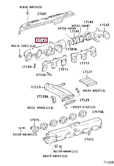 1714117011 Toyota Коллектор выпускной