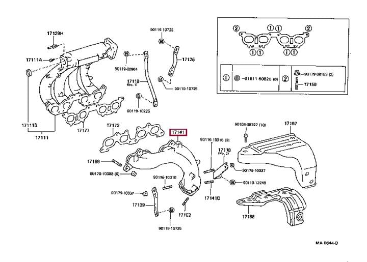 1714174150 Toyota Коллектор выпускной