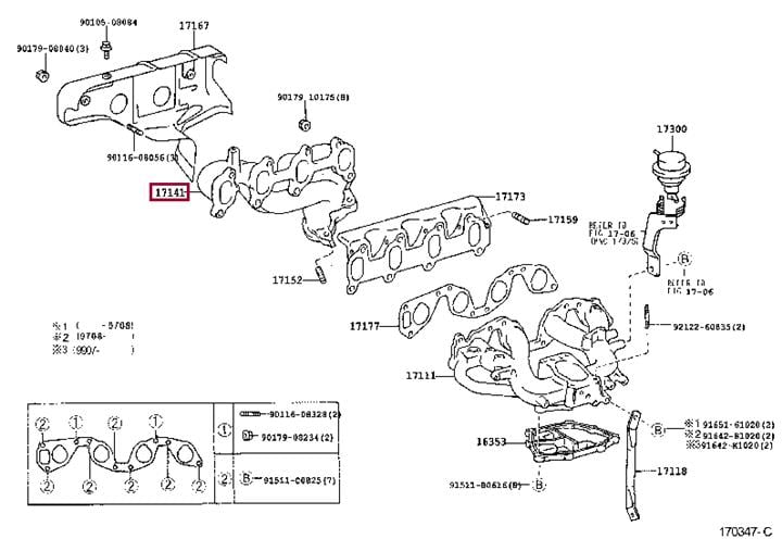 1714175020 Toyota Коллектор выпускной