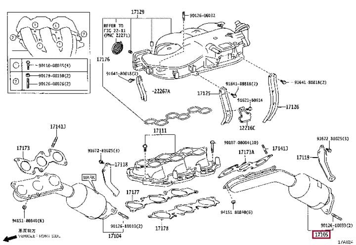 1715031011 Toyota Каталізатор