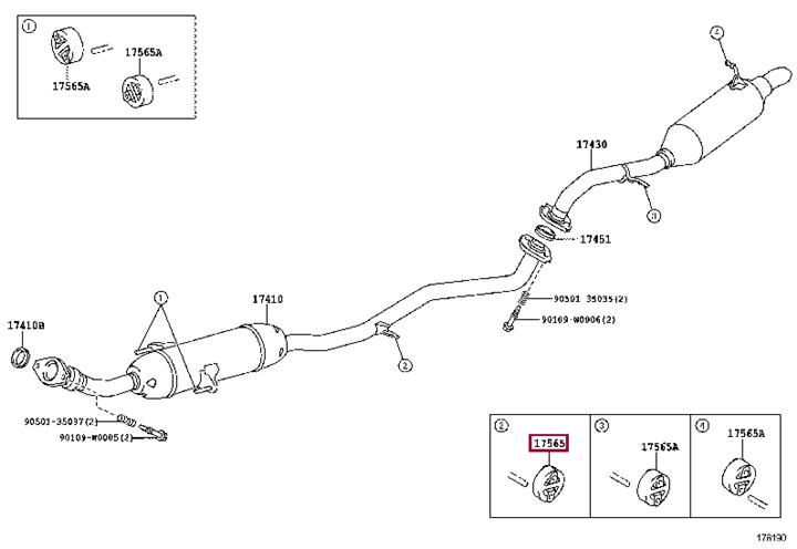 Toyota 175650P031 Подушка крепления выхлопной системы 175650P031: Отличная цена - Купить в Украине на EXIST.UA! 175650P031 Toyota Подушка крепления выхлопной системы