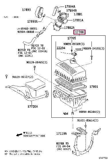 1770028292 Toyota Корпус повітряного фільтру