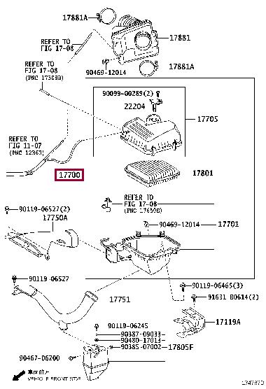 1770031741 Toyota Корпус повітряного фільтру