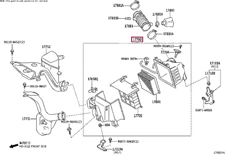 1770031783 Toyota Корпус повітряного фільтру