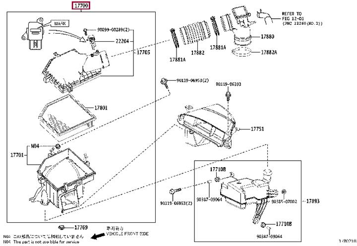 1770036280 Toyota Корпус повітряного фільтру