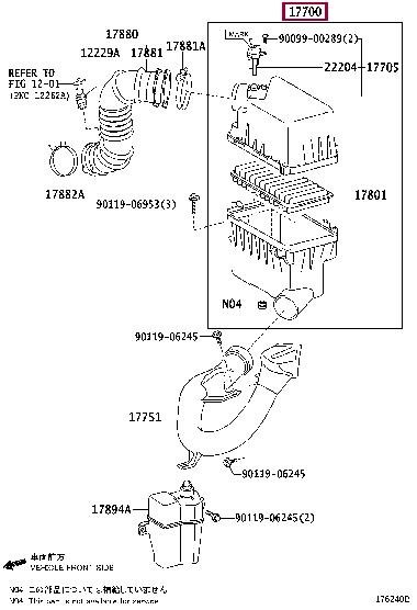 1770037241 Toyota Корпус воздушного фильтра