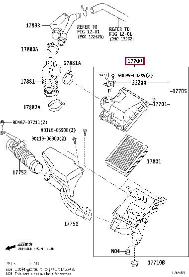 1770037292 Toyota Корпус повітряного фільтру