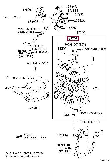 1770528262 Toyota Корпус воздушного фильтра