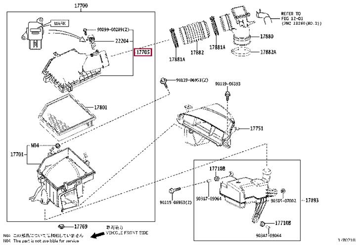 1770531360 Toyota Корпус воздушного фильтра