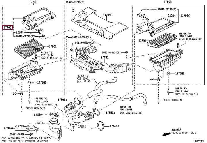 1770538071 Toyota Корпус воздушного фильтра