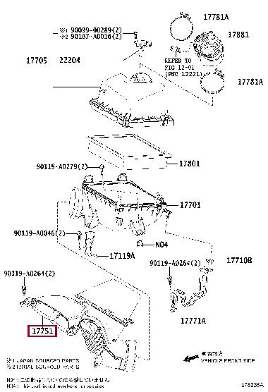 177500P020 Toyota Патрубок