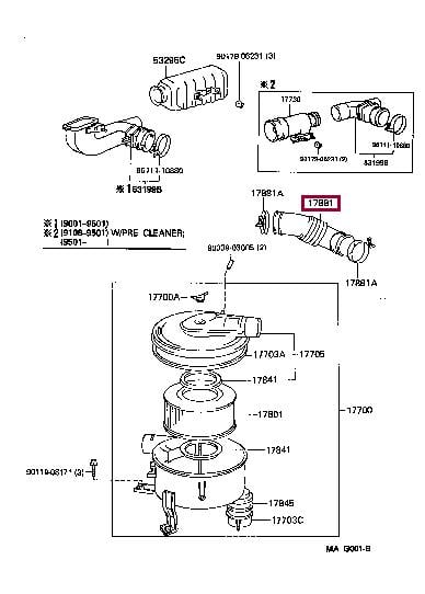 Купити Toyota 17881-17020 за низькою ціною в Україні!