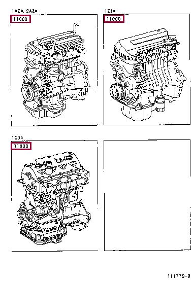 1900027180 Toyota Блок циліндрів