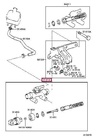 3140137011 Toyota Цилиндр сцепления главный