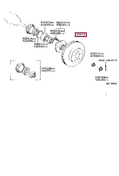 4351220520 Toyota Диск тормозной