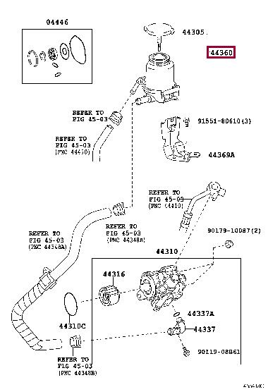 Toyota 44360-60331 Бачок гідропідсилювача 4436060331: Купити в Україні - Добра ціна на EXIST.UA!