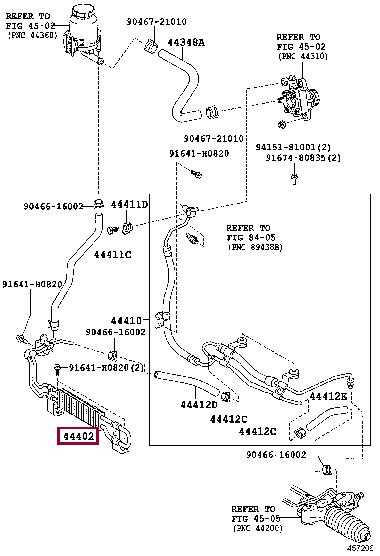 4440260042 Toyota Трубка системы охлаждения