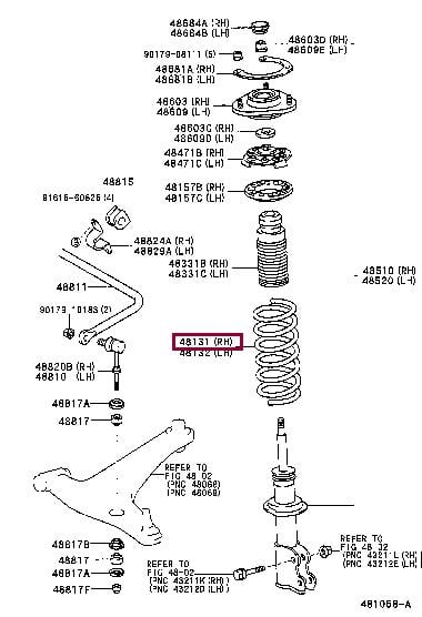 4813117710 Toyota Пружина подвески передняя