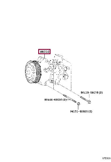 Toyota 88310-1A841 Автозапчасть 883101A841: Отличная цена - Купить в Украине на EXIST.UA! 883101A841 Toyota Автозапчасть