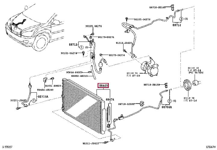 8846048051 Toyota Радиатор кондиционера (Конденсатор)