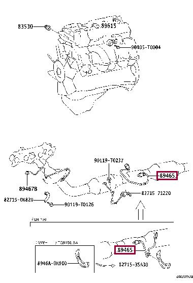 Toyota 89465-0K200 Автозапчастина 894650K200: Приваблива ціна - Купити в Україні на EXIST.UA! 894650K200 Toyota Автозапчастина