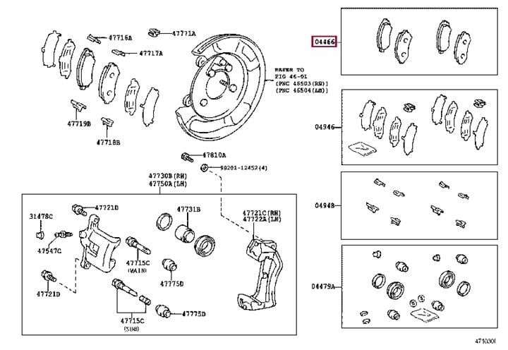 0446660110 Toyota Тормозные колодки дисковые, комплект