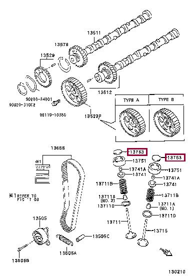 1375374270 Toyota Шайба клапана, регулировочная