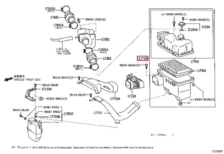 1770020200 Toyota Корпус повітряного фільтру