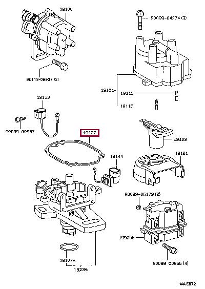 1912774050 Toyota Прокладка розподільника запалювання