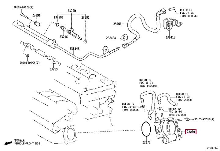 2203036010 Toyota Заслонка дроссельная карбюратора