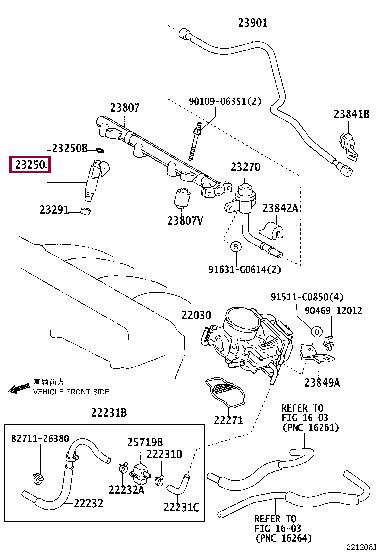 2320928020 Toyota Форсунка топливная